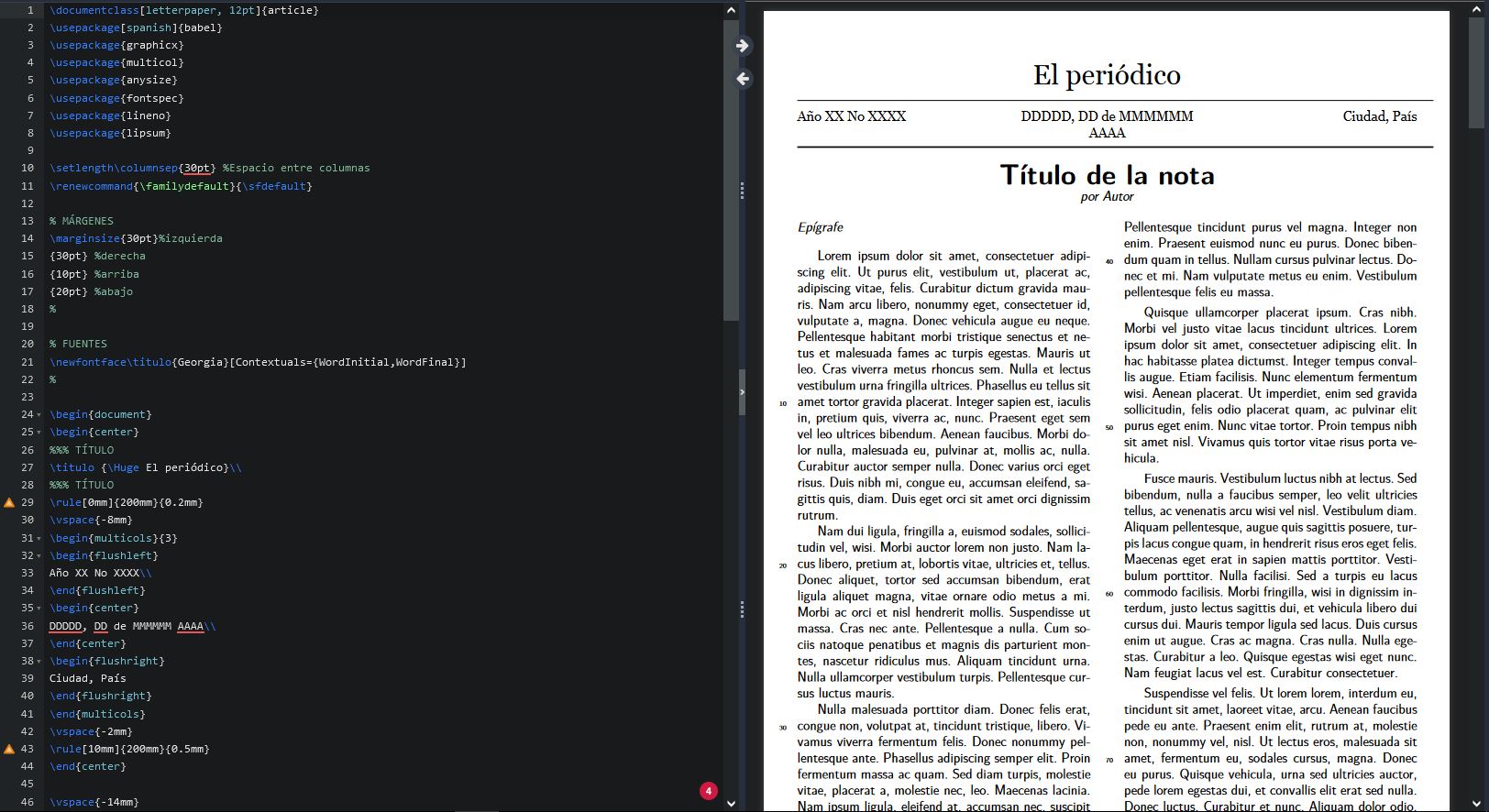 OverLeaf como editor de LaTex